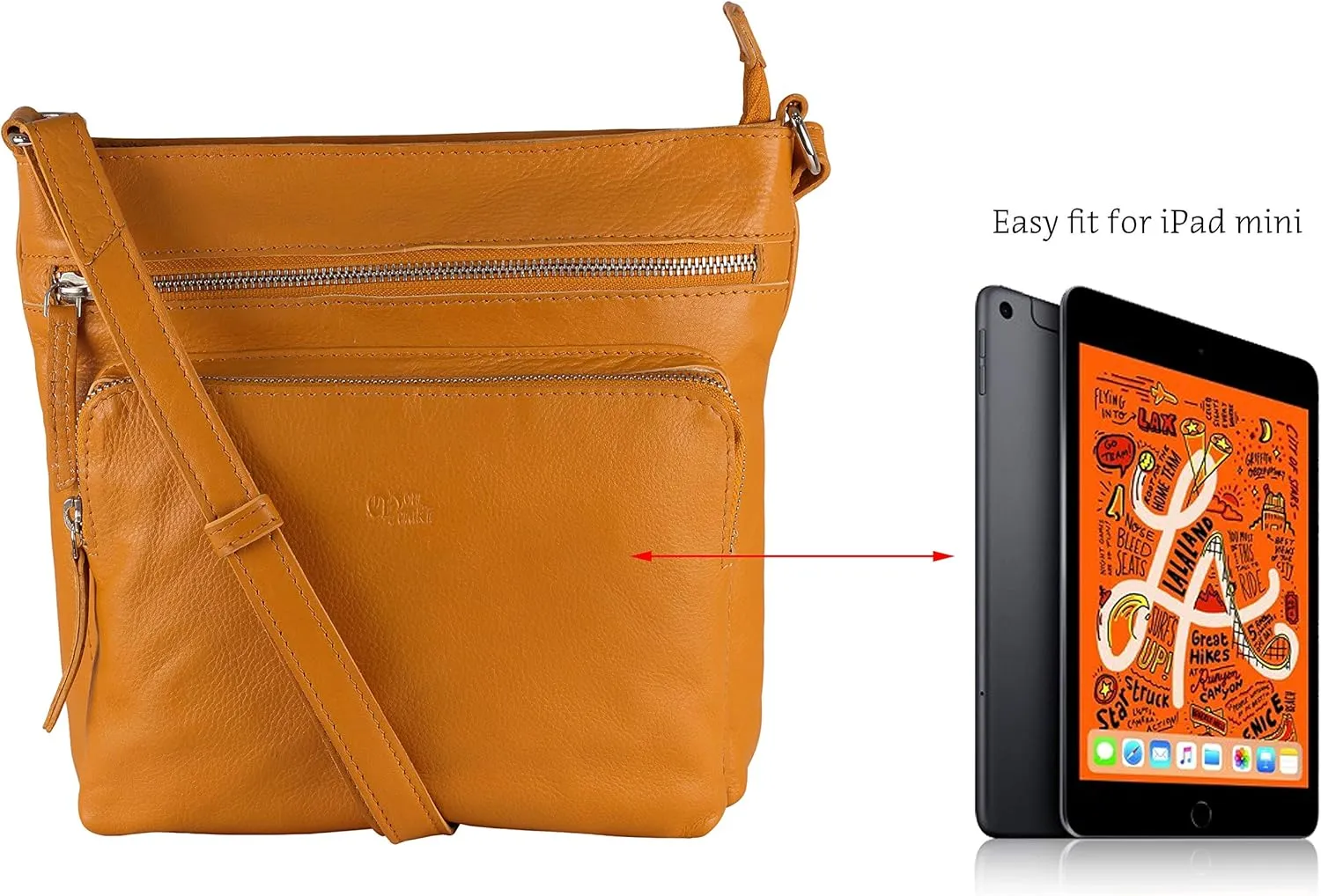 Mou Meraki Genuine Leather Crossbody Purse and Handbags - Crossover Bag Over the Shoulder Women