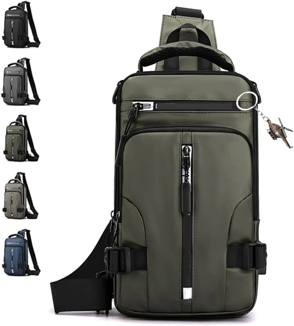 Multipurpose Waterproof Crossbody Bag,Walking Backpack with Adjustable Strap,Sling Bags for Men Women for Hiking