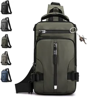 Multipurpose Waterproof Crossbody Bag,Walking Backpack with Adjustable Strap,Sling Bags for Men Women for Hiking
