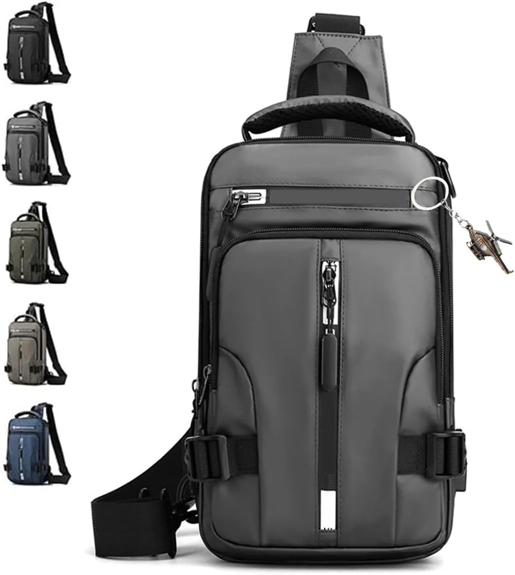 Multipurpose Waterproof Crossbody Bag,Walking Backpack with Adjustable Strap,Sling Bags for Men Women for Hiking