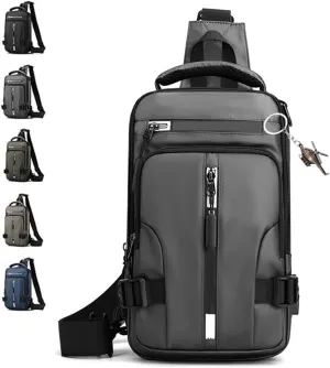 Multipurpose Waterproof Crossbody Bag,Walking Backpack with Adjustable Strap,Sling Bags for Men Women for Hiking