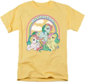 My Little Pony Retro Under The Rainbow Unisex Adult T Shirt for Men and Women
