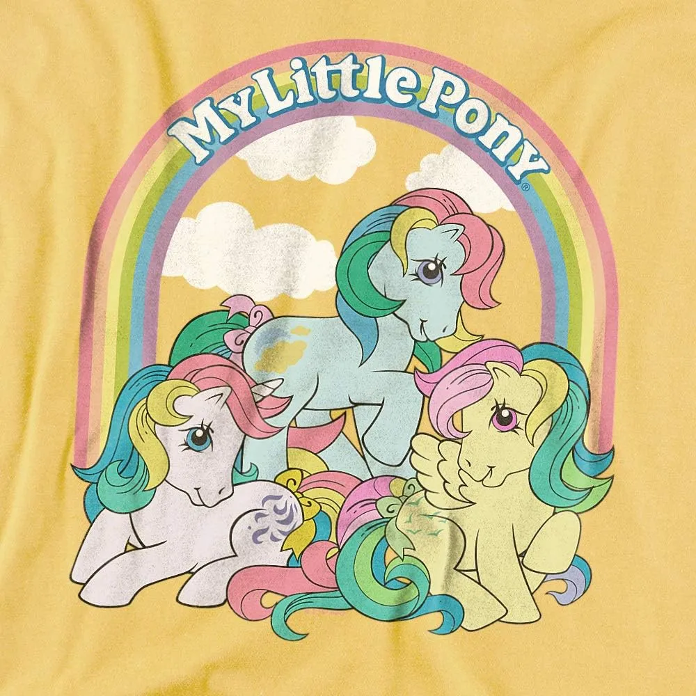 My Little Pony Retro Under The Rainbow Unisex Adult T Shirt for Men and Women