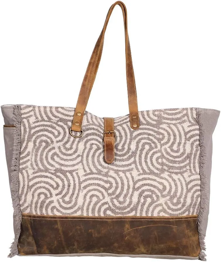 Myra Bags Haute Canvas, leather & Rug Weekender Bag S-1974