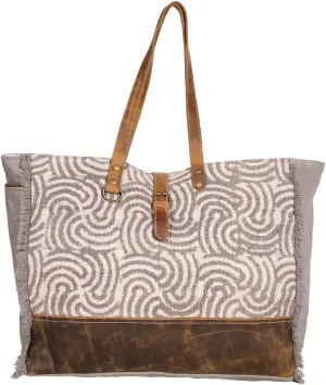 Myra Bags Haute Canvas, leather & Rug Weekender Bag S-1974