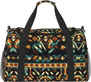 Native American Patterns print Carry on Bag Underseat forTraveling Personal Item Bag Travel Duffel Bag Gym Bag for Women Men