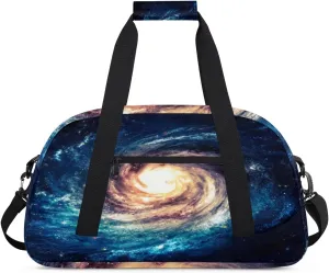 Nebulae Galaxies Kids Overnighted Duffel Bag Carry-On Size & Ideal for School Practice or Weekender Travel with Zip and Shoulder Stra for Boys & Girls