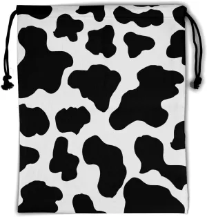 Nerxy Cow Grip Bag for Gymnasts - Black White Grip Bags for Gymnastics Aesthetic Farm Animal Gym Bags Drawstring Storage Bags Spot Gym Pouch Bags