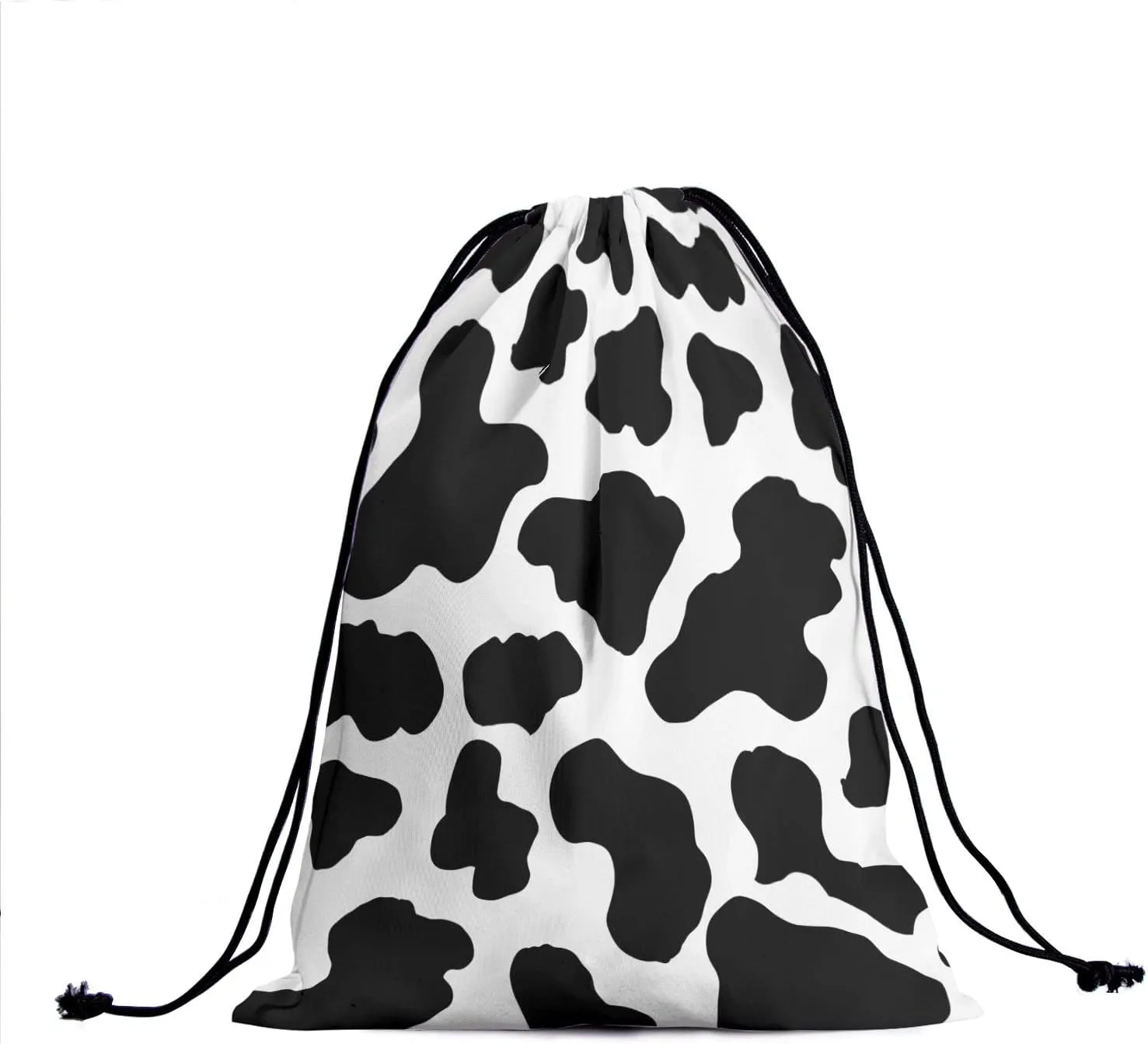 Nerxy Cow Grip Bag for Gymnasts - Black White Grip Bags for Gymnastics Aesthetic Farm Animal Gym Bags Drawstring Storage Bags Spot Gym Pouch Bags