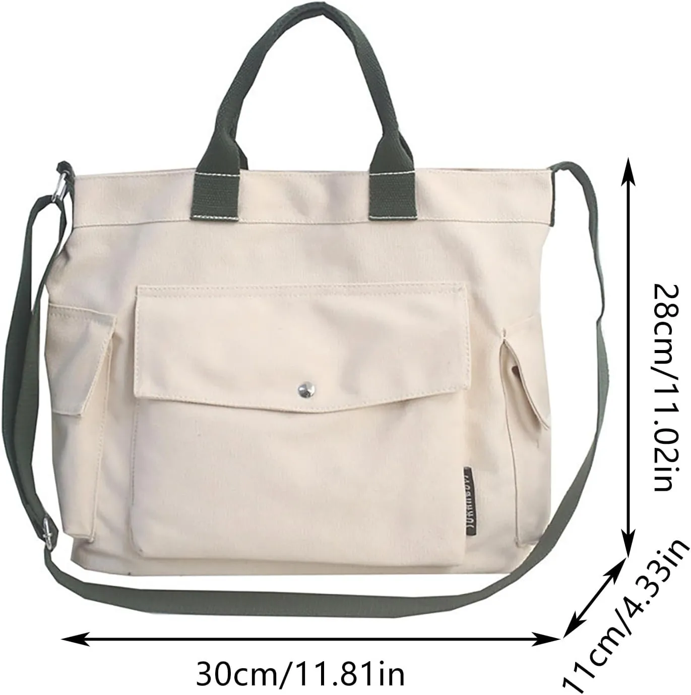 New Canvas Solid Color Simple Fashion One Shoulder Messenger Bag Bag for Men Shoulder Bags (Black, One Size)