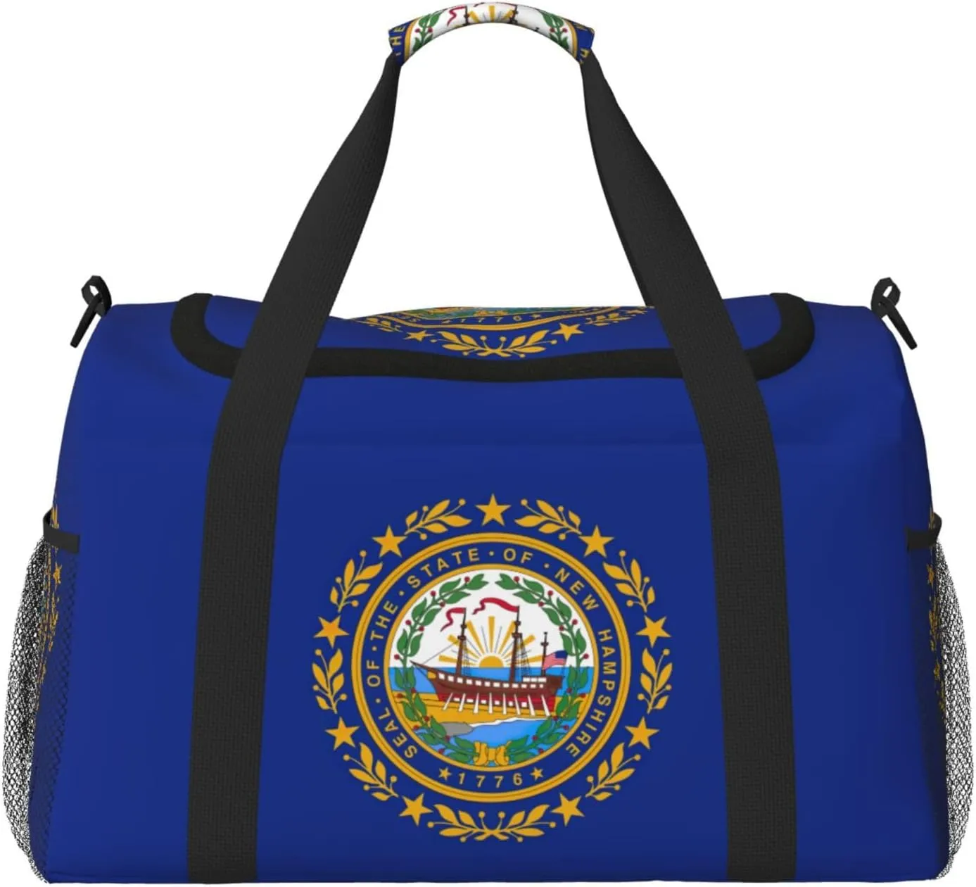 New Hampshire state flag print Carry on Bag Underseat Personal Item Bag Travel Duffel Bag Gym Carry On Sports Bag