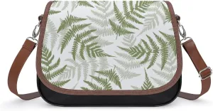 New Zealand Maori Fern Trendy Crossbody Bags Purses for Women Casual Shoulder Handbags with Adjustable Wide Strap