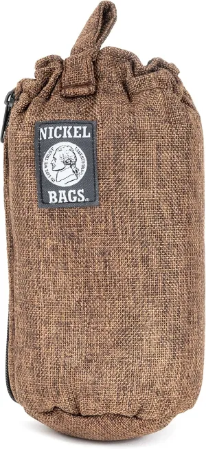 Nickel Bags Padded Drawstring Duffle Tube | Heavy Duty Duffle Bag with Protective Hemp Exterior for (8 Inch, Brown)