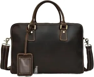 Nordic Retro Commuter Handbag Business Shoulder Messenger Bag 15.7 Inch Computer Bag for Office Commute