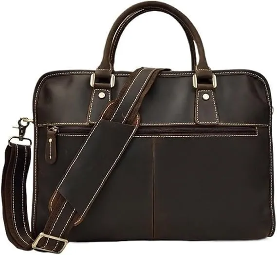 Nordic Retro Commuter Handbag Business Shoulder Messenger Bag 15.7 Inch Computer Bag for Office Commute