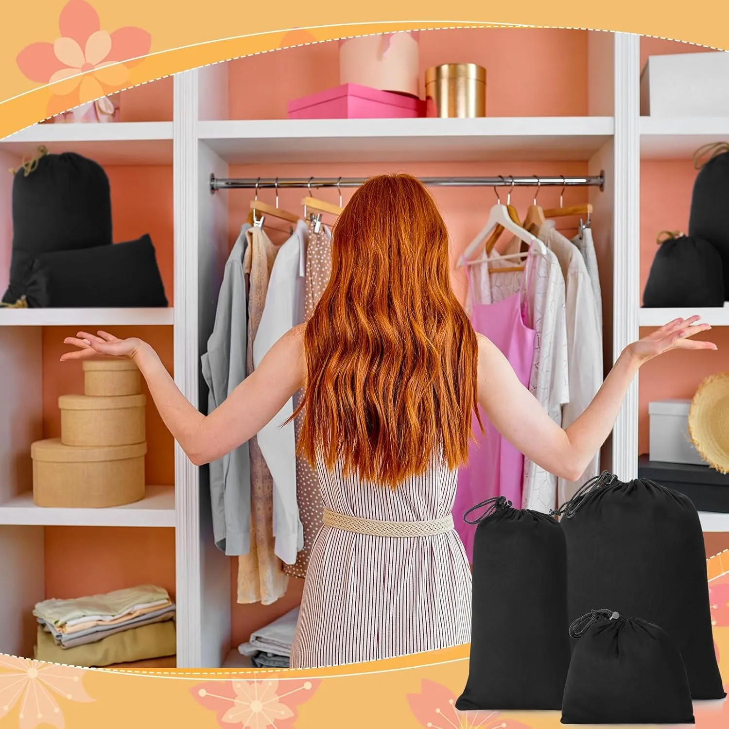 Nuogo 30 Pcs Adult Game Toy Storage Bags 3 Sizes Microfiber Drawstring Bag Adjustable Toys Organizer Foldable Ditty Bag Pouch for Jewelry Cosmetic(Black)