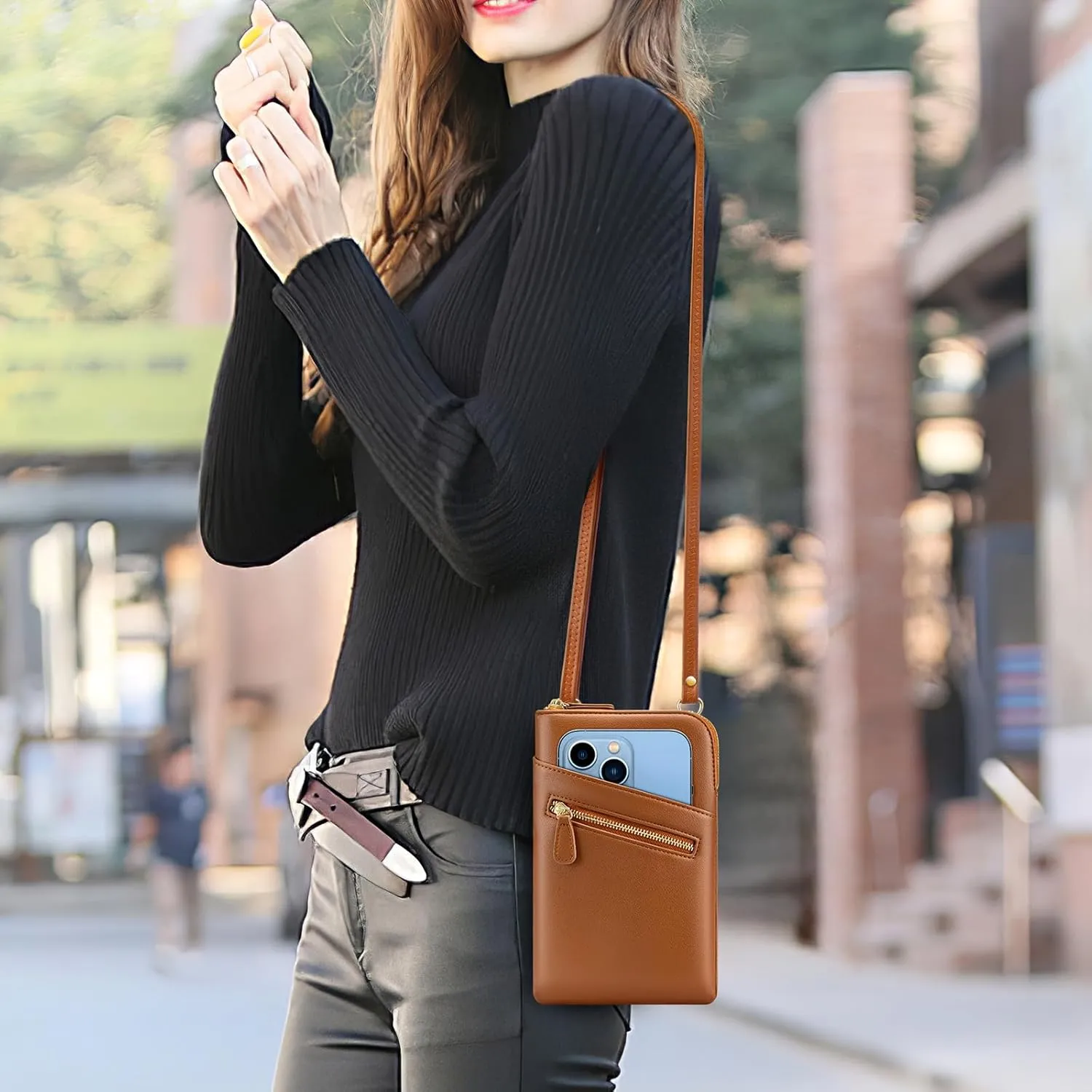 nuoku Small Crossbody Bags for Women Designer Cell Phone Bag Wallet Purses Adjustable Strap