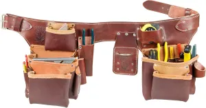 Occidental Leather Pro Carpenter’s 5 Bag Toolbelt Assembly - Large - 22 Pockets & Tool Holders - Premium Top-Grain Leather - Made in USA