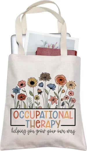 Occupational Therapy Tote Bag Pediatric Occupational Therapist Gift OT Helping You Grow Your Own Way Reusable Shoulder Bag