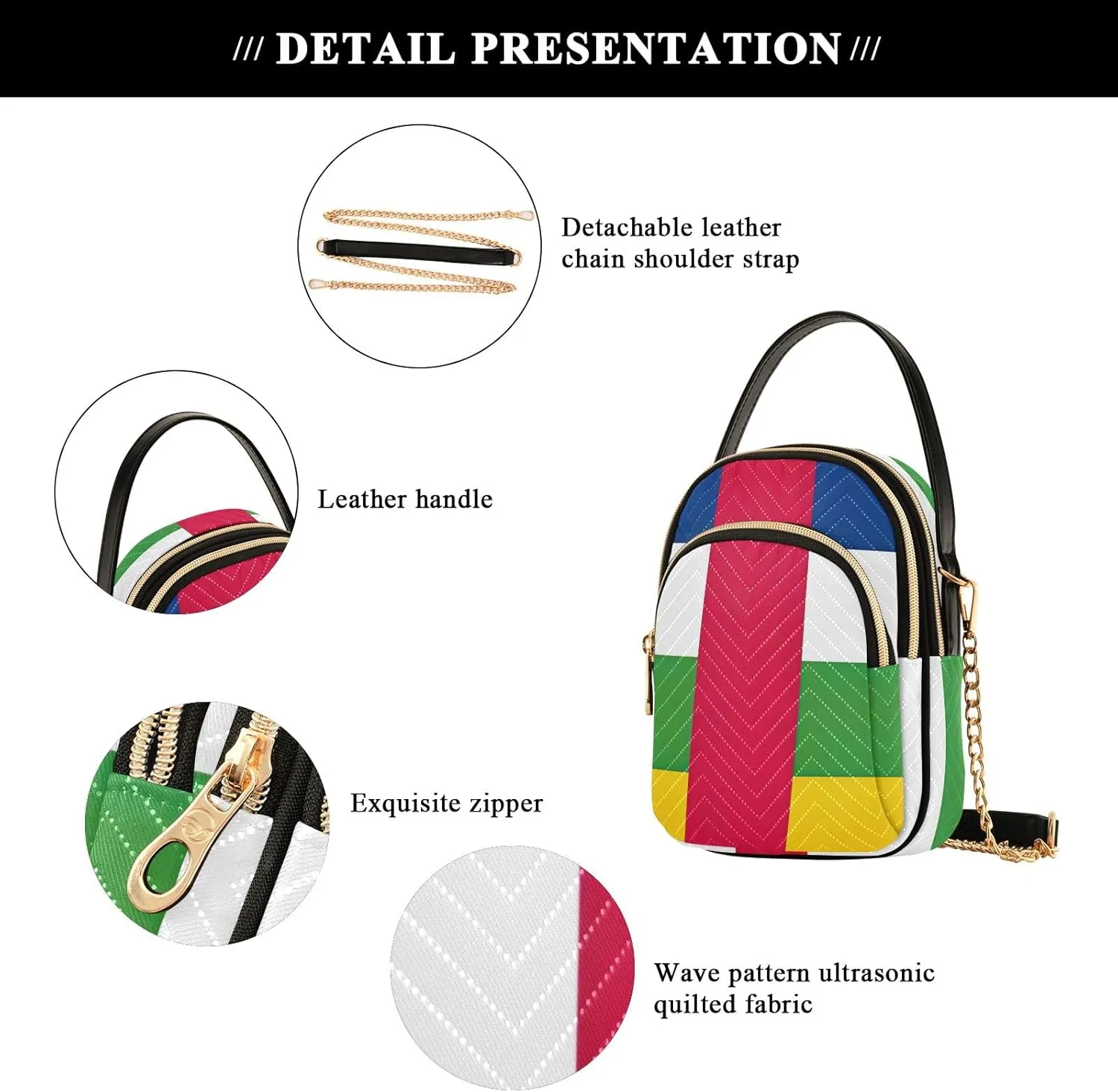 ODAWA Guinea Flag National Guinean Women Bags Crossbody Cell Phone Crossbody Bags for Women Small Sling Crossbody Bags