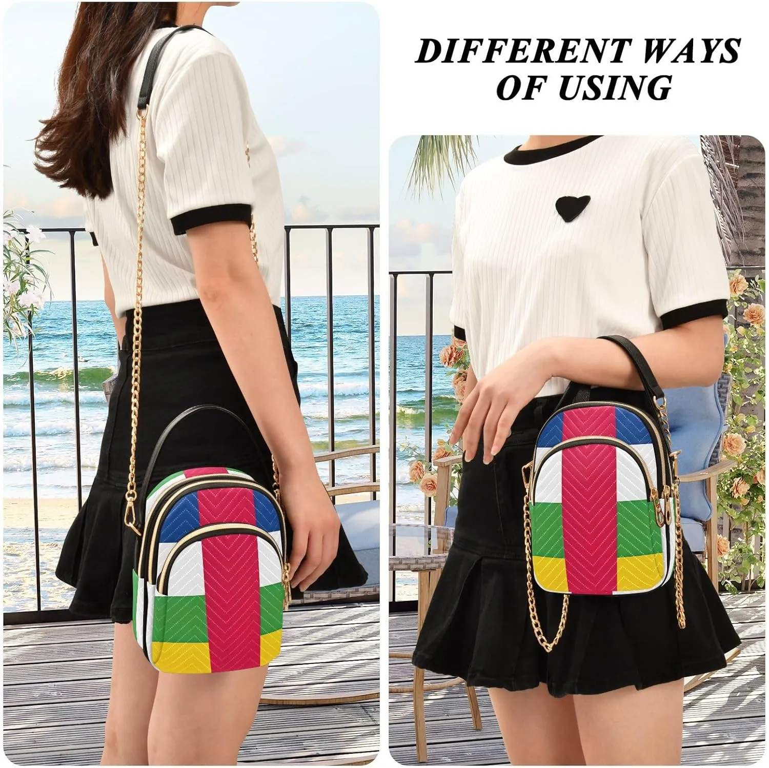 ODAWA Guinea Flag National Guinean Women Bags Crossbody Cell Phone Crossbody Bags for Women Small Sling Crossbody Bags