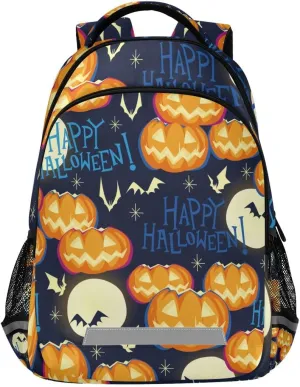 ODAWA Halloween Pumpkins Boys Backpacks for Elementary, Kids Backpack Purses for Girls 10-12