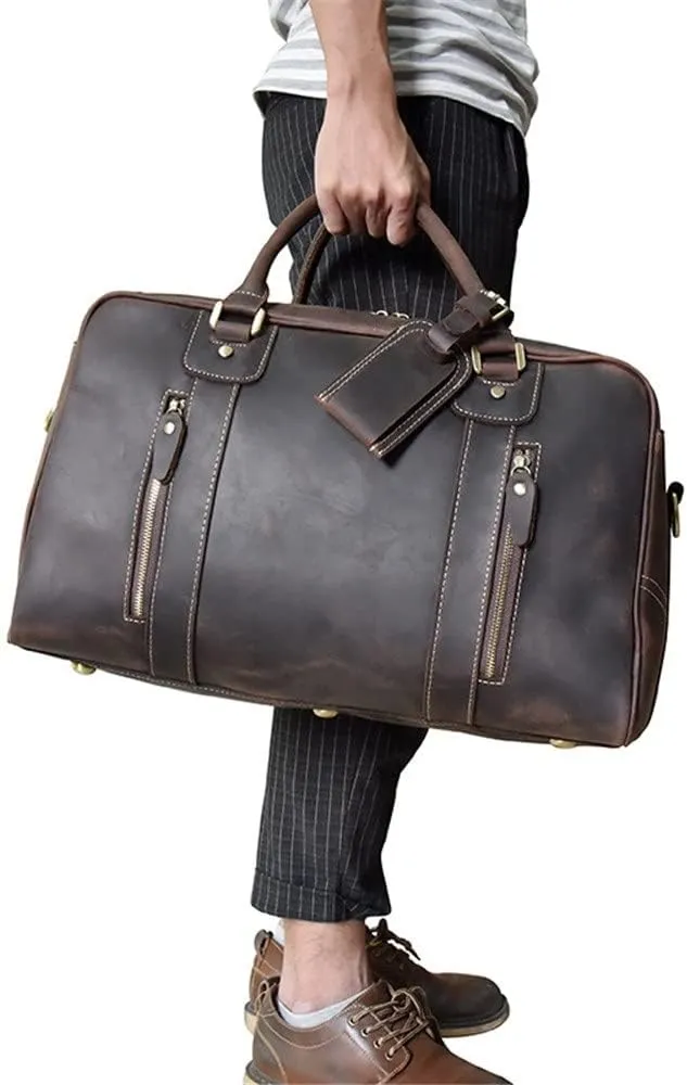Original Retro Men's Handbag Large-capacity Travel Bag Diagonal Luggage Bag Travel Business Bag