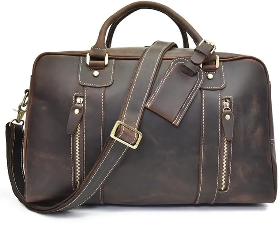 Original Retro Men's Handbag Large-capacity Travel Bag Diagonal Luggage Bag Travel Business Bag