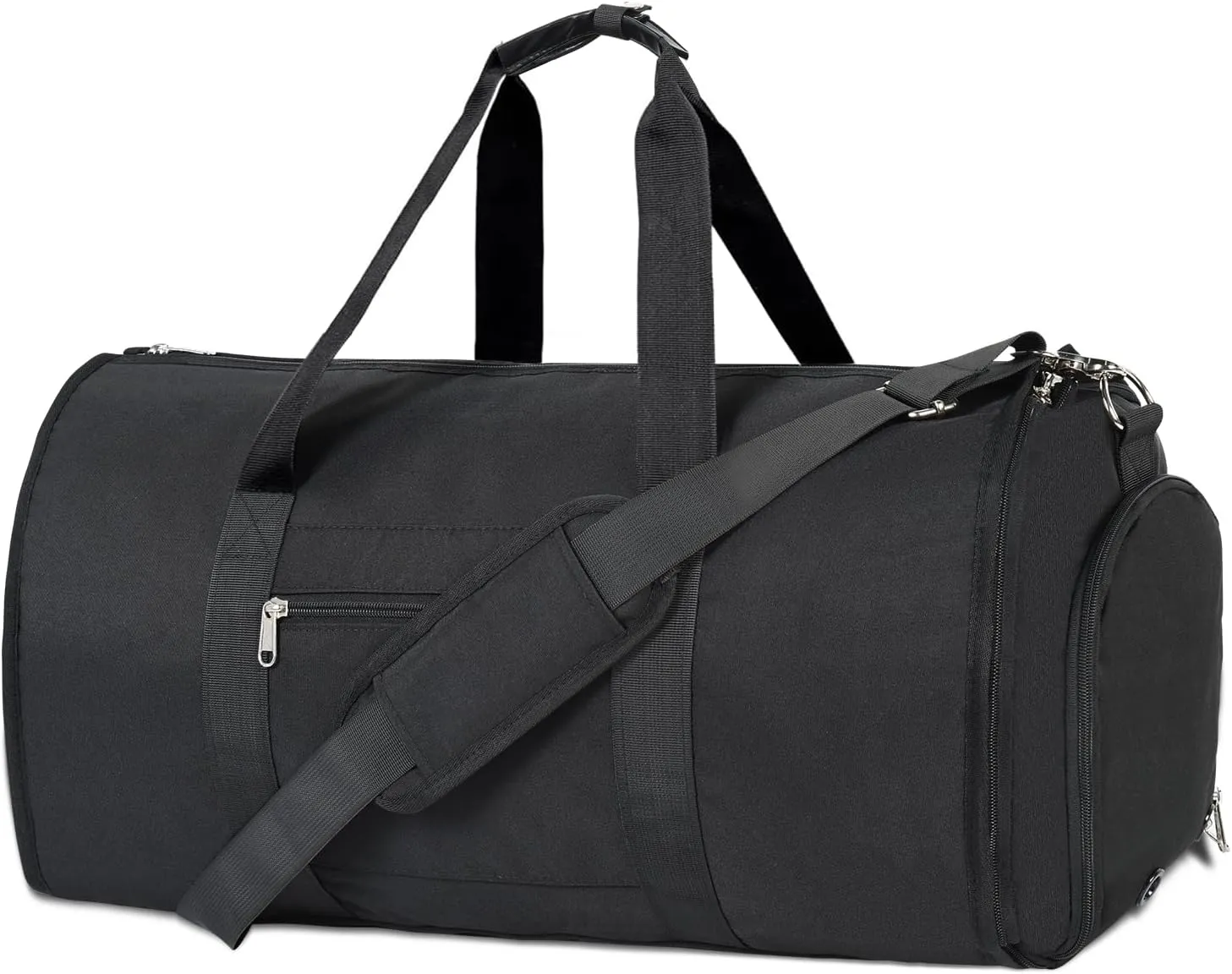 OTraki Carry On Garment Bag with Shoe Pouch for Travel, Convertible Garment Duffle Bag Suit Bags for Men Women,45L 2 in 1 Hanging Suitcase Suit Dress Travel Bags, Black