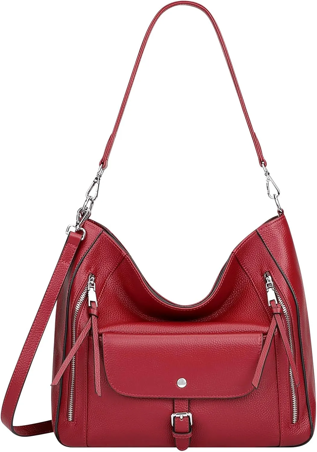 Over Earth Genuine Leather Hobo Bags for Women Soft Large Shoulder Handbags Ladies Classic Work Purses and Handbags