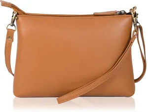 Ozora Leather Small Crossbody Purses for Women Mini Travel Purse with Adjustable Strap Leather Wristlet Purses