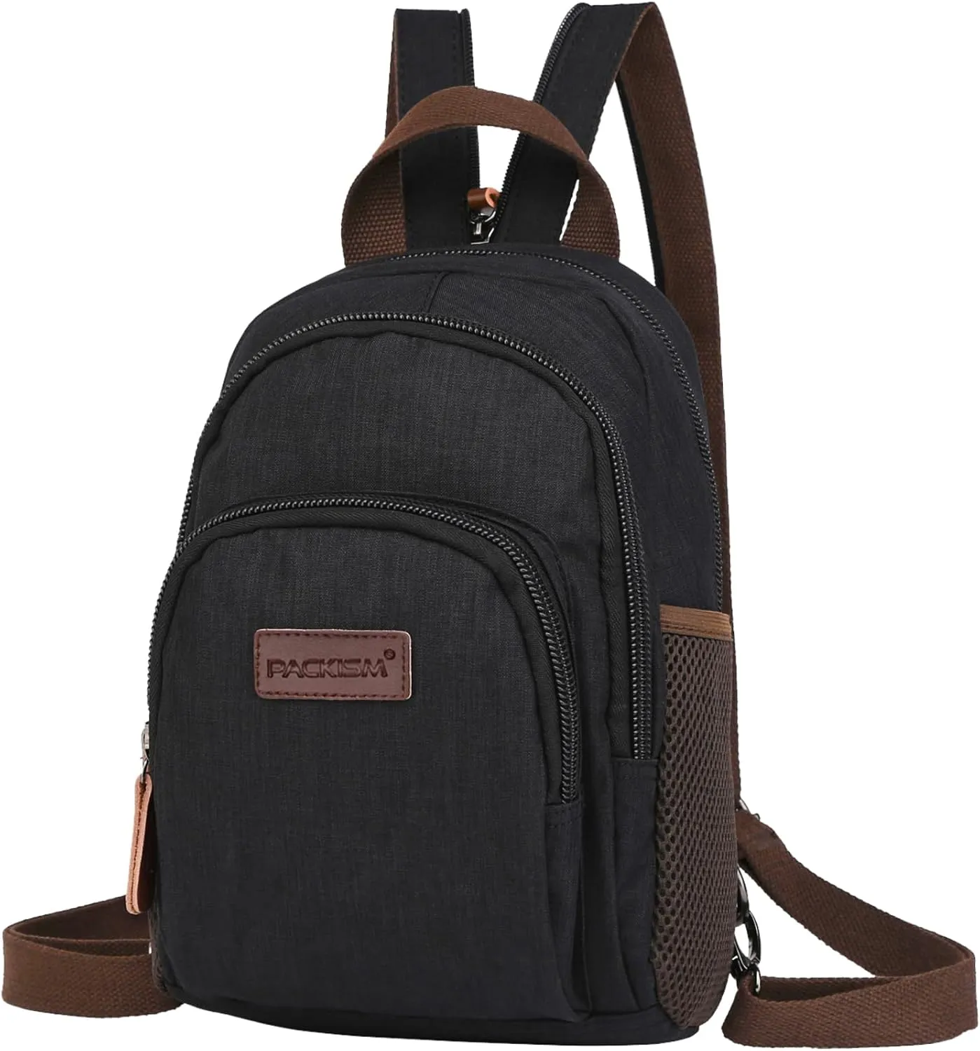 PACKISM Small Backpack Purse for Women - Convertible Sling Bag Multiple Compartment Pockets Adjustable Straps Mini Backpack