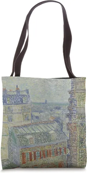 Paris Roof Tops Tote Bags Van Gogh Paris mon Amour Tote Bag