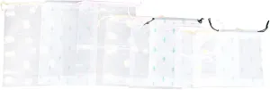 PartyKindom 9 Piece Drawstring Pouch Set Travel Garment Bags Toiletry Organizer Waterproof Storage Pouches for Suitcases