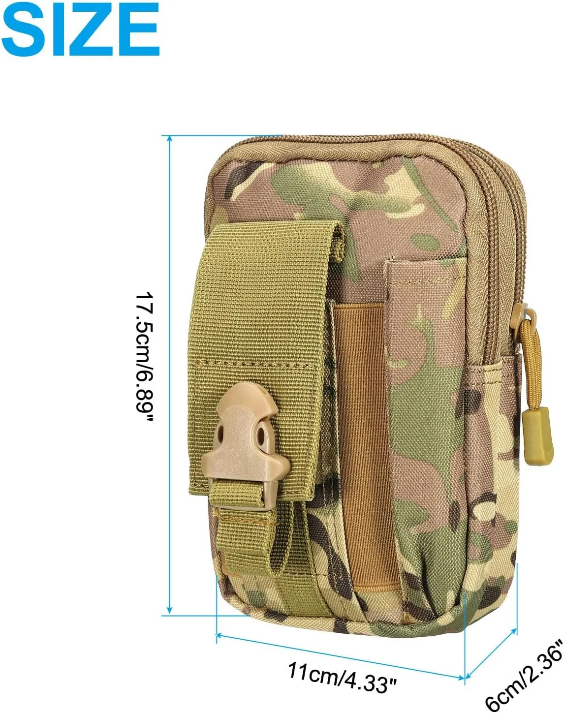 PATIKIL Dump Pouch, Folding Dump Waist Bag Roll-Up Drawstring Utility Tool Storage Pack Backpack Shooting Outdoor Sports Bag