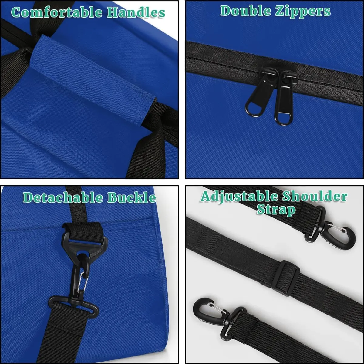 Personalized Cheer Duffle Bag for Cheerleader, Custom Cheerleading Gym Bags, Cobalt Blue Customized Cheer Duffel Bag with Name Overnight Weekender Bags