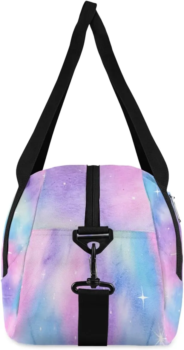 Personalized Kids Duffel Bag,Custom Sport Gym Bag for Girls,Weekender Overnight Tote Bag Carry On Duffel Bag for Travel Gymnastic Heart Beating Ballroom Dance