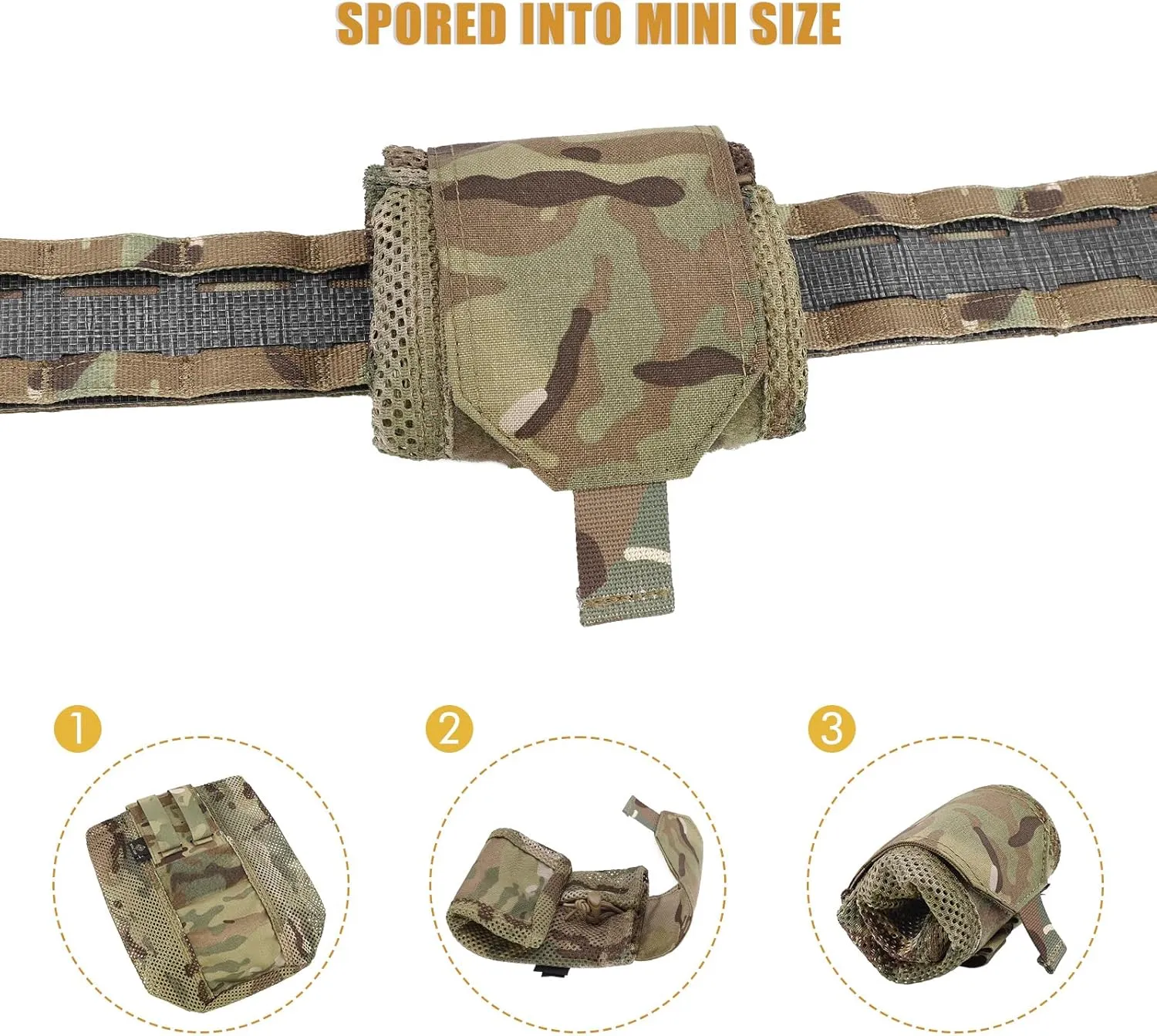 PETAC GEAR Dump Pouch,Molle Drawstring Mag Pouches,Roll Up Foldable Tactical Recovery Tool Pack,EDC Drop Net Storage Bag …
