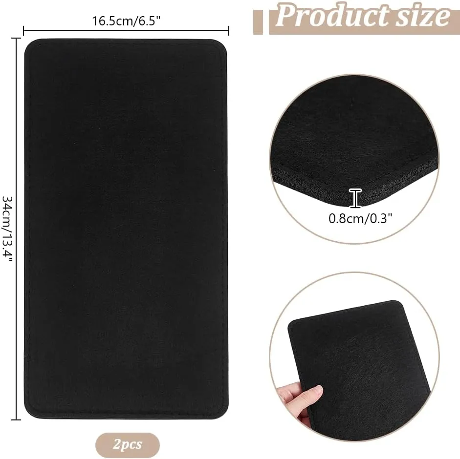PH PandaHall 2pcs Felt Bag Base Shapers, 14.4x6.5'' Black Purse Organizer Inserts for Rectangle, Flat, Leather, Backpack, Tote, Travel Bags