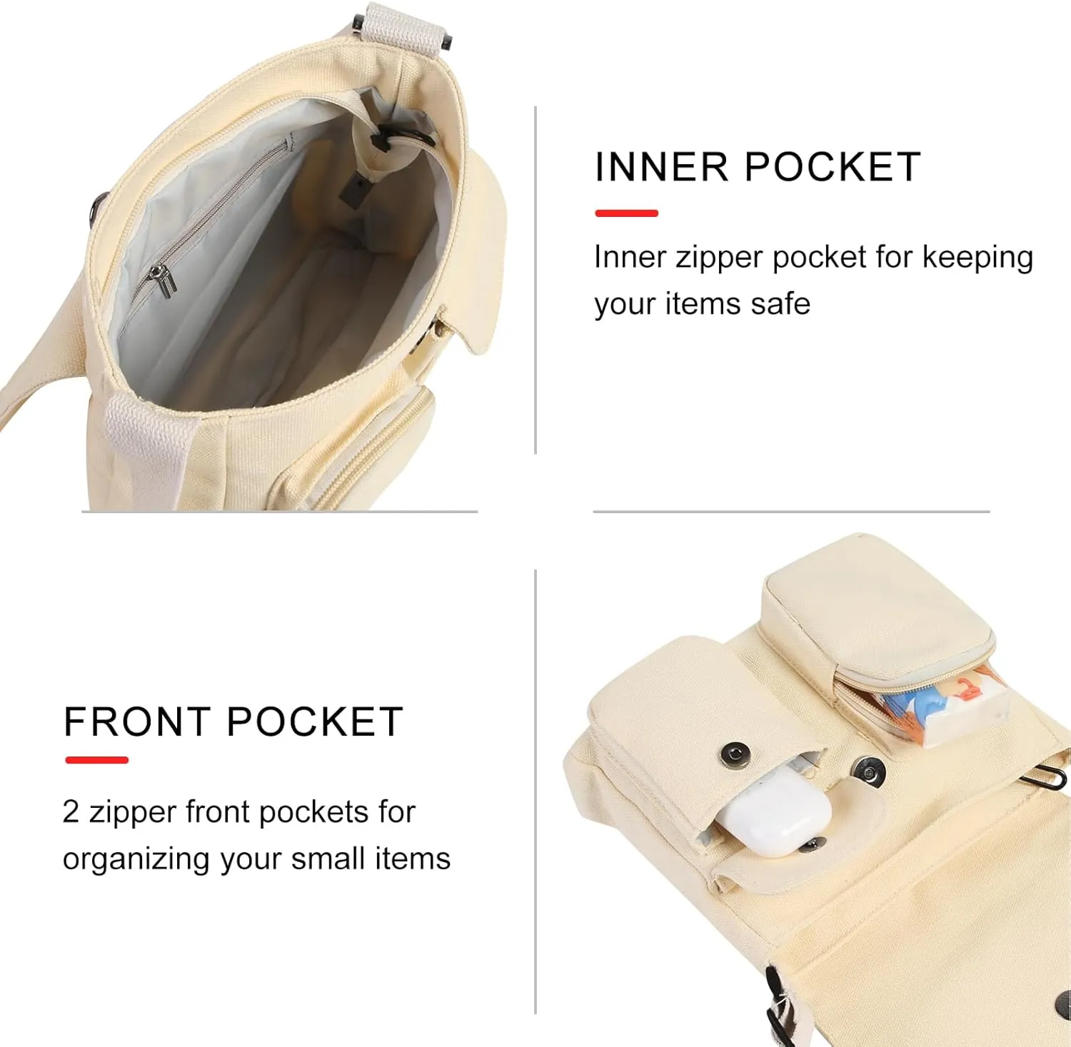 Phaoullzon Kawaii Crossbody Bag Cute Messenger Bags Canvas Shoulder Purse Gifts for Teens