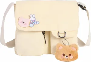Phaoullzon Kawaii Crossbody Bag Cute Messenger Bags Canvas Shoulder Purse Gifts for Teens
