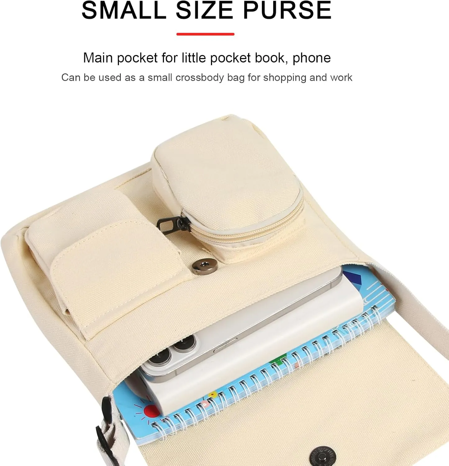 Phaoullzon Kawaii Crossbody Bag Cute Messenger Bags Canvas Shoulder Purse Gifts for Teens