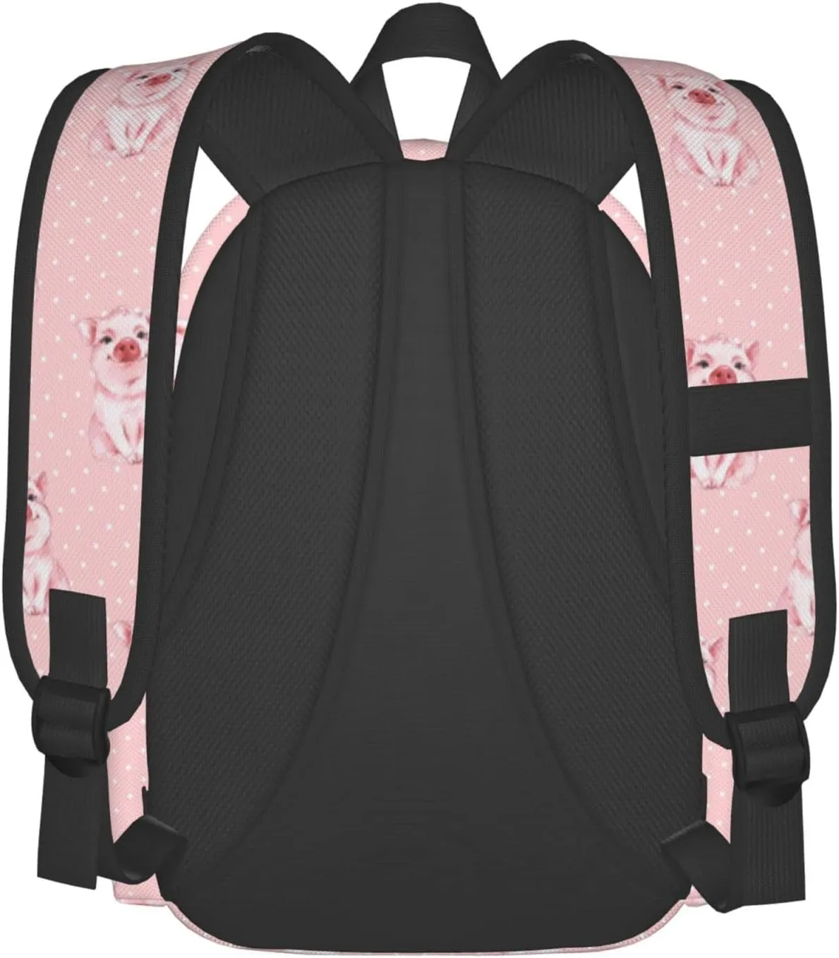 Pink Pig Backpack Adjustable Strap Shoulder Bag Laptop Backpack Casual Daypack School Bag for Student Boy Girl