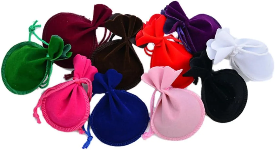 PLAFOPE 20 Pcs Gourd Shape u Shaped Drawstring Pouches Flannel Jewelry Storage Bags for Candy Elegant Little Favor Bags for Christmas Party