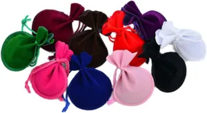 PLAFOPE 20 Pcs Gourd Shape u Shaped Drawstring Pouches Flannel Jewelry Storage Bags for Candy Elegant Little Favor Bags for Christmas Party