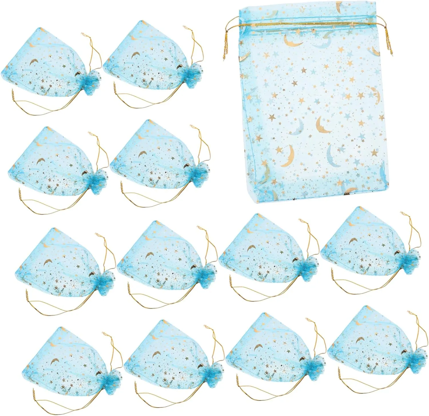 PLAFOPE 4x6 Inches Organza Drawstring Bags 100pcs Candy Pouches Organza Jewelry Storage Bags for Gatherings for Events