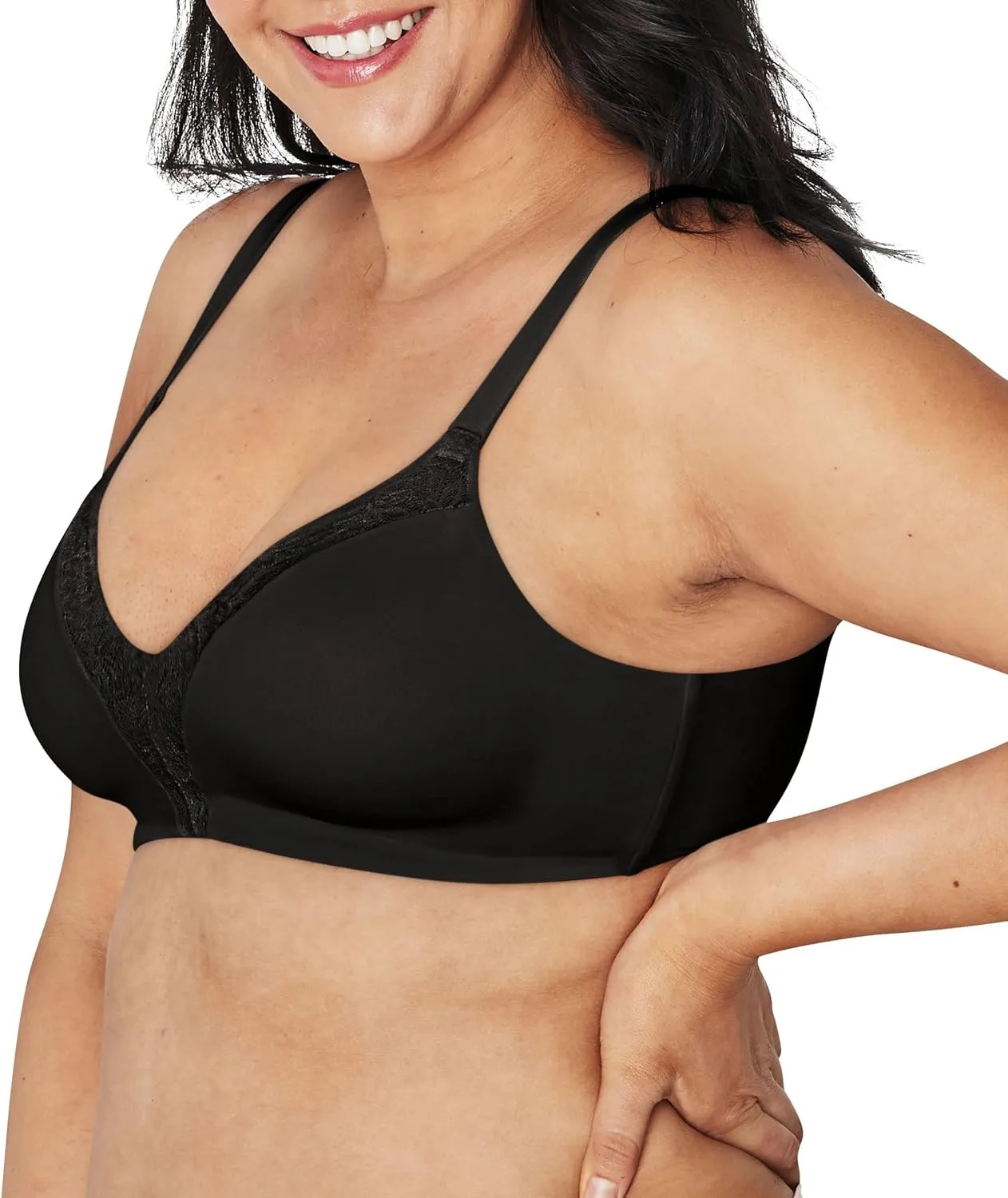 PLAYTEX Women's Plus Size Secrets Ultra Soft ComfortFlex Fit Convertible Wirefree Bra Us4832