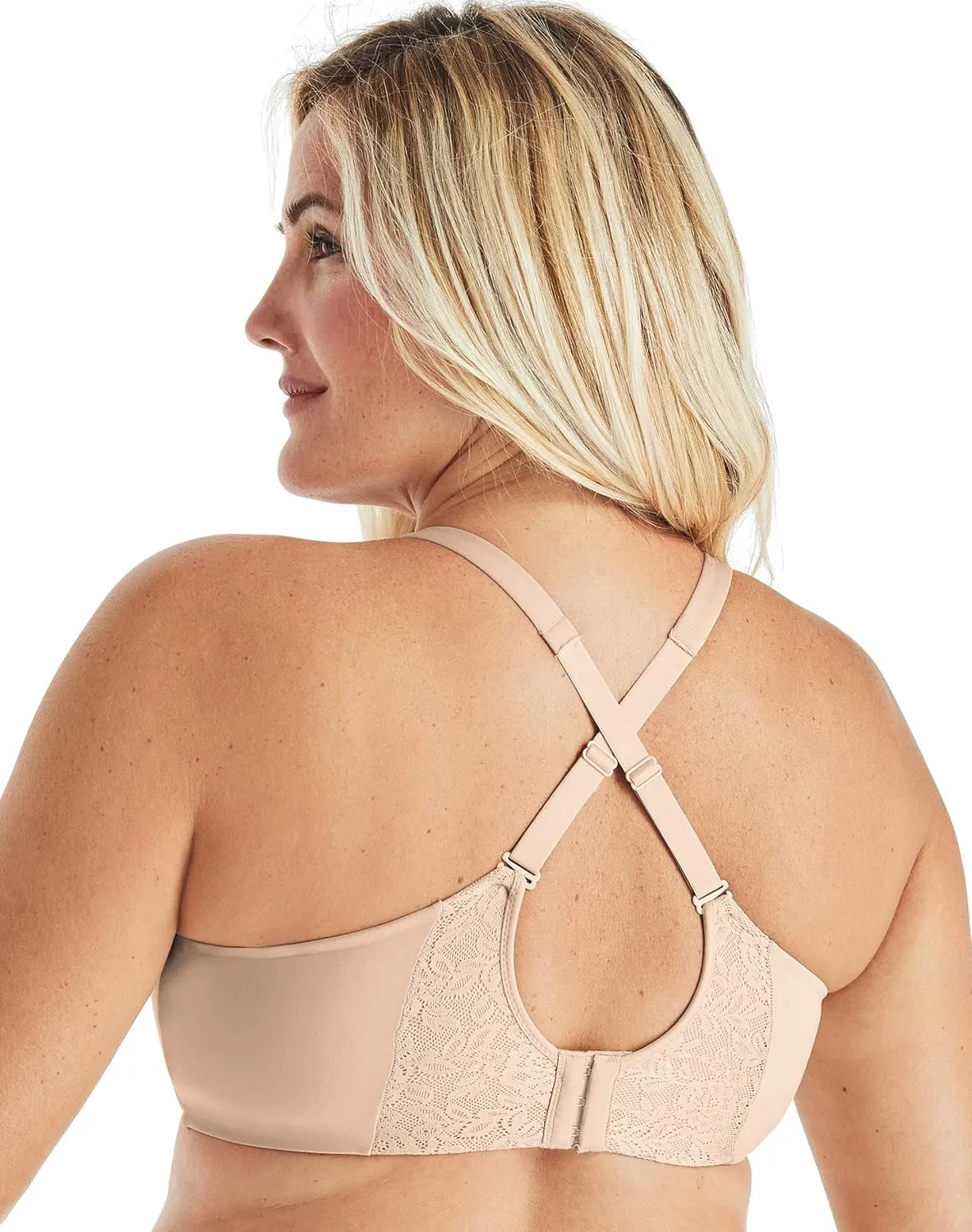 PLAYTEX Women's Plus Size Secrets Ultra Soft ComfortFlex Fit Convertible Wirefree Bra Us4832