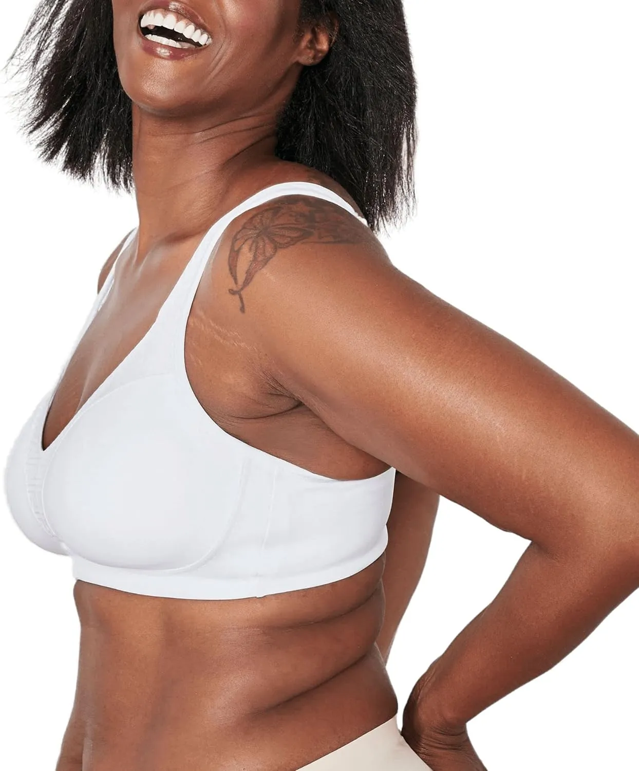 PLAYTEX Women's Wireless Bra with Bounce Control, Full-coverage Convertible Wireless T-Shirt Bra, Full-support Wirefree Bra