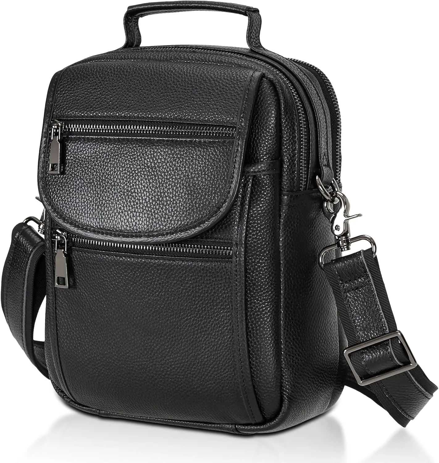 Polare Italian Cowhide Leather Messenger Bag Anti-Theft Shoulder Pouch Sling Bag Waterproof Purse Crossbody Bags Handbag